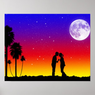 Romantic Sunset Poster