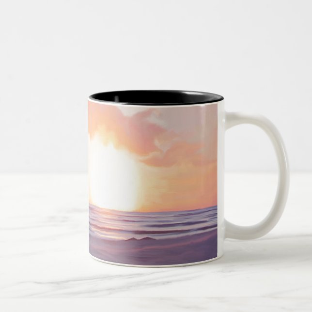 Romantic Sunset Two-Tone Coffee Mug (Right)