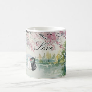 Romantic Swans Lake Love Coffee Mug