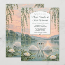 Romantic Swans Lakeside Wedding
