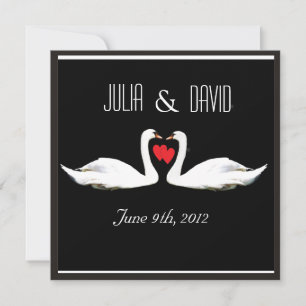 Romantic Swans Wedding Invitation