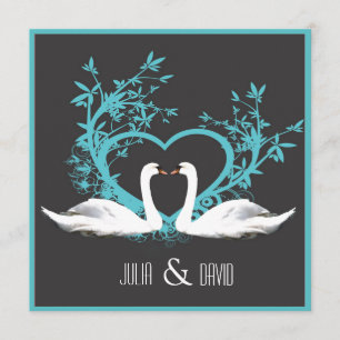 Romantic Swans Wedding Invitation