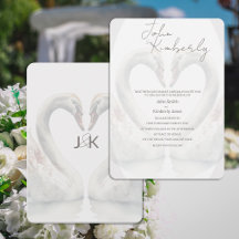 Romantic Swans Wedding Invitation