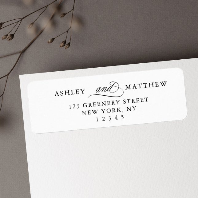Romantic Swirly Calligraphy Return Address (Creator Uploaded)