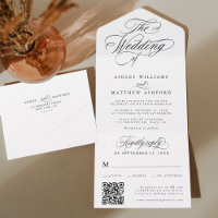Romantic Swirly Calligraphy Wedding