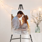 Romantic Swirly Calligraphy Wedding Welcome Photo