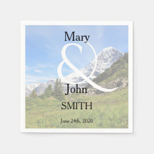 Romantic Switzerland mountain country wedding Napkin