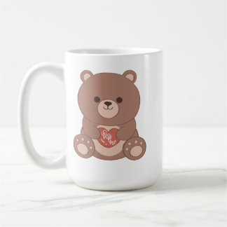 Romantic Teddy Bear & Hearts Mug