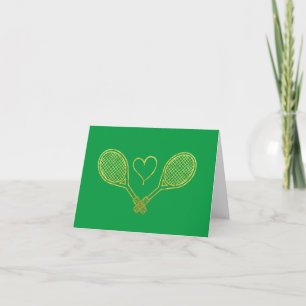 Romantic Tennis Partner Greeting Card