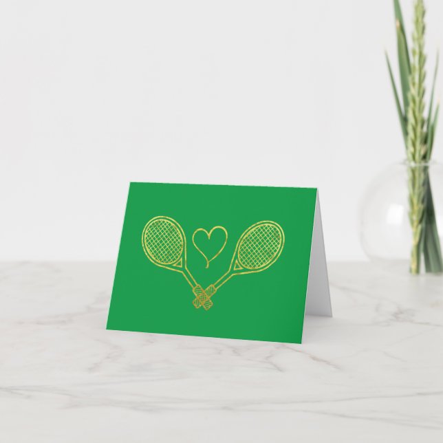 Romantic Tennis Partner Greeting Card (Front)