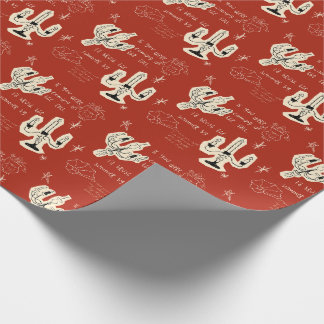 Romantic Terracotta Candlestick & Poem Sketch Wrapping Paper