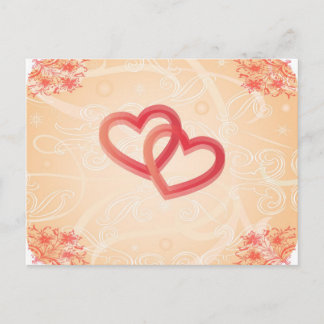 romantic texture with hearts Postcard