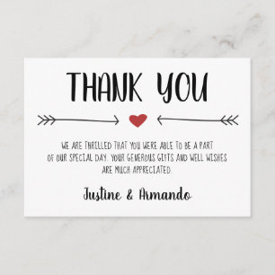 ROMANTIC THANK YOU CARD