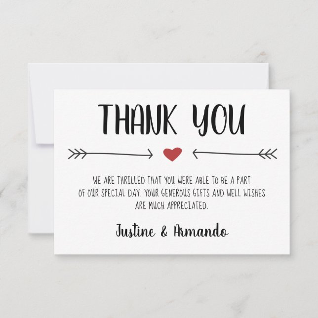 ROMANTIC THANK YOU CARD (Front)