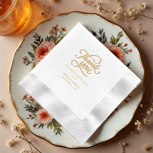 Romantic Thank You for Sharing, Event Foil Napkins