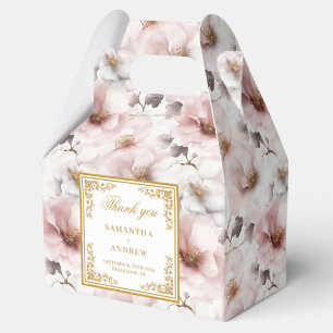 Romantic & Timeless blush floral wedding favor box
