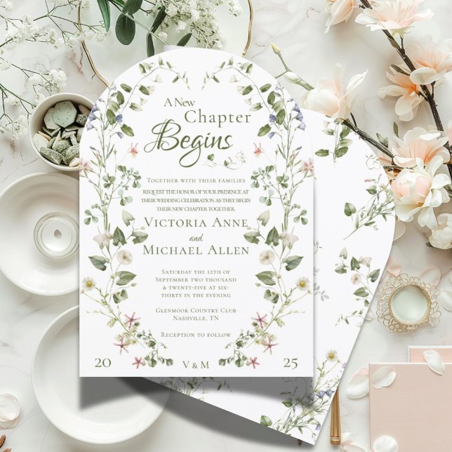 Romantic Timeless Floral Elegant Wedding Invitation (Creator Uploaded)
