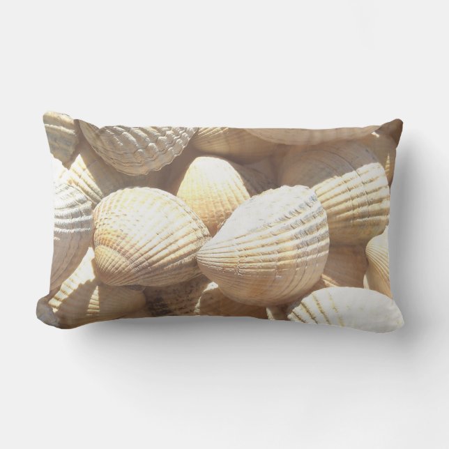 Romantic Tropical Beach Exotic Summer Sea Shells Outdoor Cushion (Front)