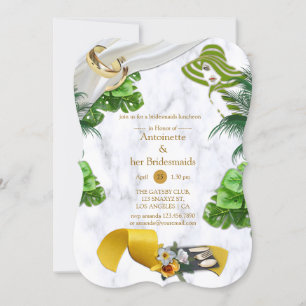 Romantic Tropical Bridal Party Invitation
