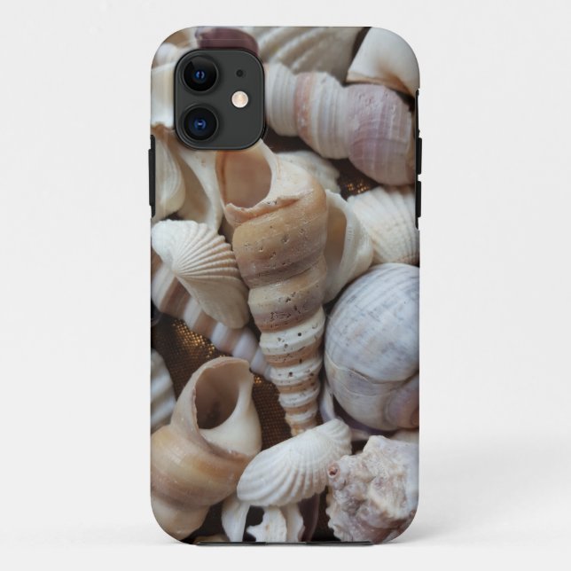 Romantic Tropical Exotic Sea Shells Beach Love Case-Mate iPhone Case (Back)