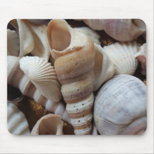 Romantic Tropical Exotic Sea Shells Beach Love Mouse Mat