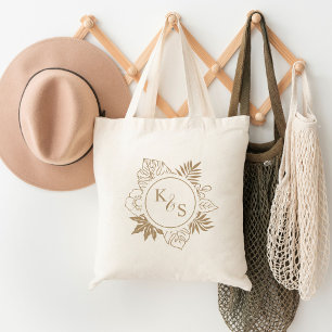 Romantic Tropical Greenery Wedding  Tote Bag
