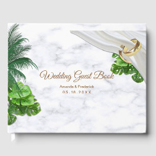 Romantic Tropical Wedding Guest Book