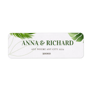 Romantic Tropical Wedding Invitation