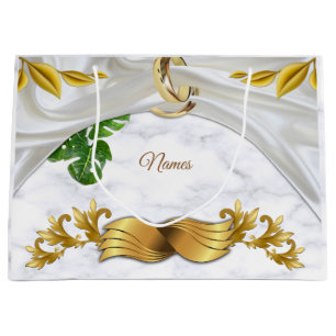 Romantic Tropical Wedding Large Gift Bag