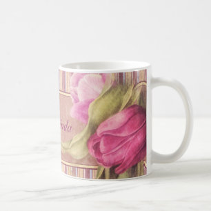 Romantic Tulips Personalised Coffee Mug