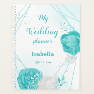romantic turquoise flowers wedding planner