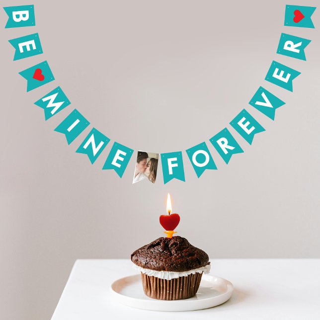 Romantic Turquoise Love Valentine Celebrate Photo Bunting (Creator Uploaded)