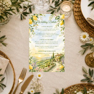 Romantic Tuscan Wedding Enclosure Card