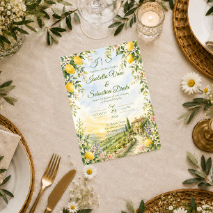 Romantic Tuscan Wedding Invitation