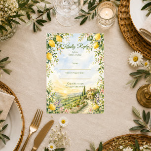 Romantic Tuscan Wedding RSVP Card