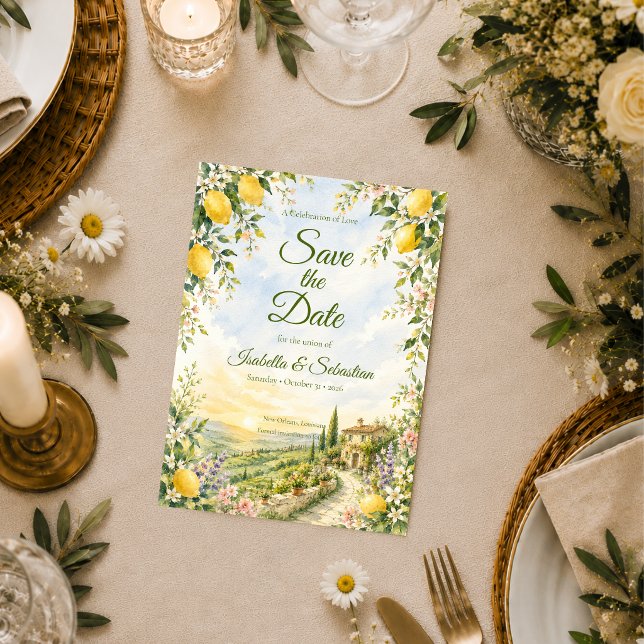 Romantic Tuscan Wedding Save The Date (Creator Uploaded)