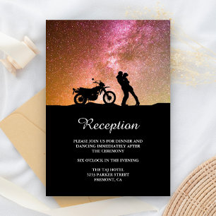 Romantic Twilight Galaxy Couple Wedding Reception Enclosure Card