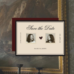 Romantic Two Photo Wedding Save the Date