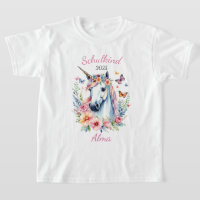 Romantic unicorn with flowers - schoolchild 2025 |