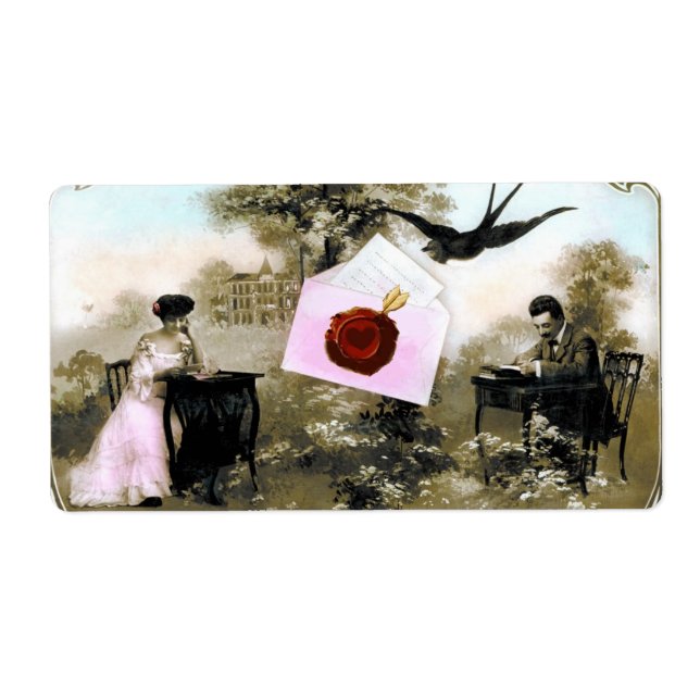 ROMANTIC VALENTINE LETTER ,RED WAX SEAL (Front)