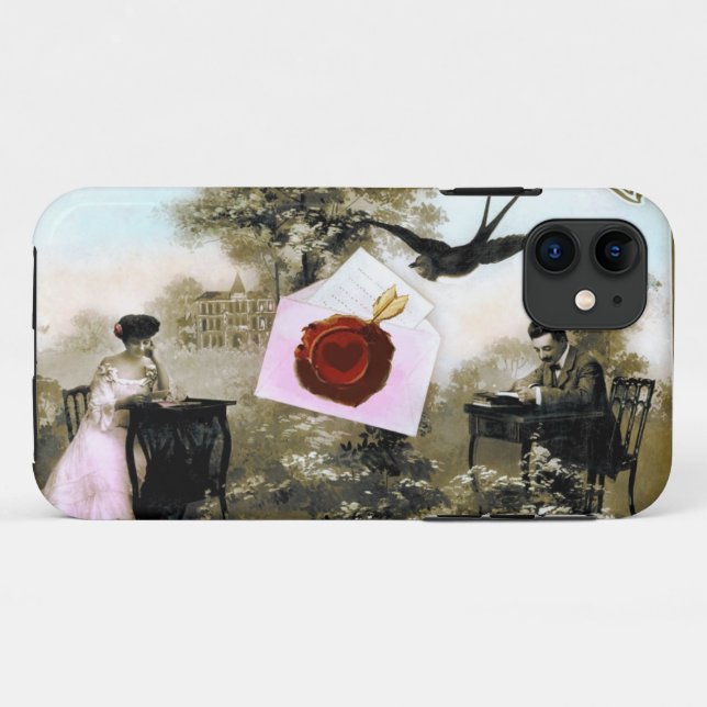 ROMANTIC VALENTINE LETTER ,RED WAX SEAL Case-Mate iPhone CASE (Back (Horizontal))