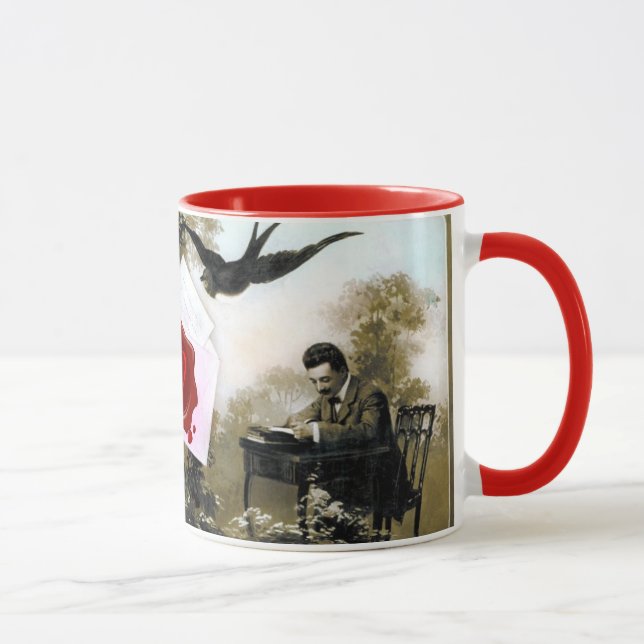 ROMANTIC VALENTINE LETTER ,RED WAX SEAL MONOGRAM MUG (Right)