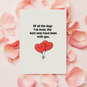 Romantic Valentine Love Card for Couples Gift