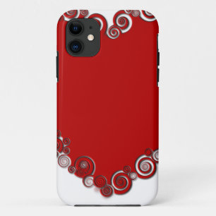 Romantic Valentine Love Heart Red iPhone 11 Case