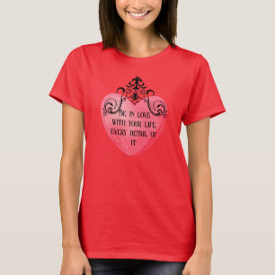 Romantic Valentine Pink Heart T-Shirt