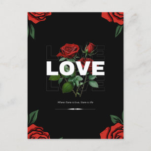 Romantic Valentine’s Day 2026 with Love & Rose Holiday Postcard
