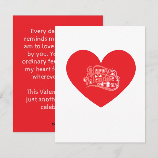 Romantic Valentine’s Day Card (Front/Back)