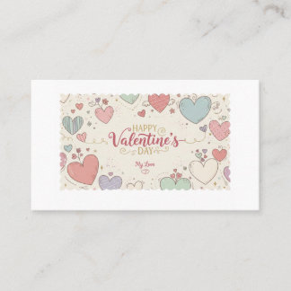 Romantic Valentine’s Day Card – Cute Heart Illustr