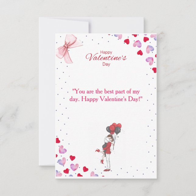 Romantic Valentine’s Day Card – You Are the Best P (Front)