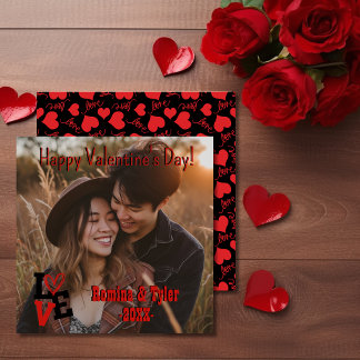 Romantic Valentine’s Day | Custom Photo & Heart Card